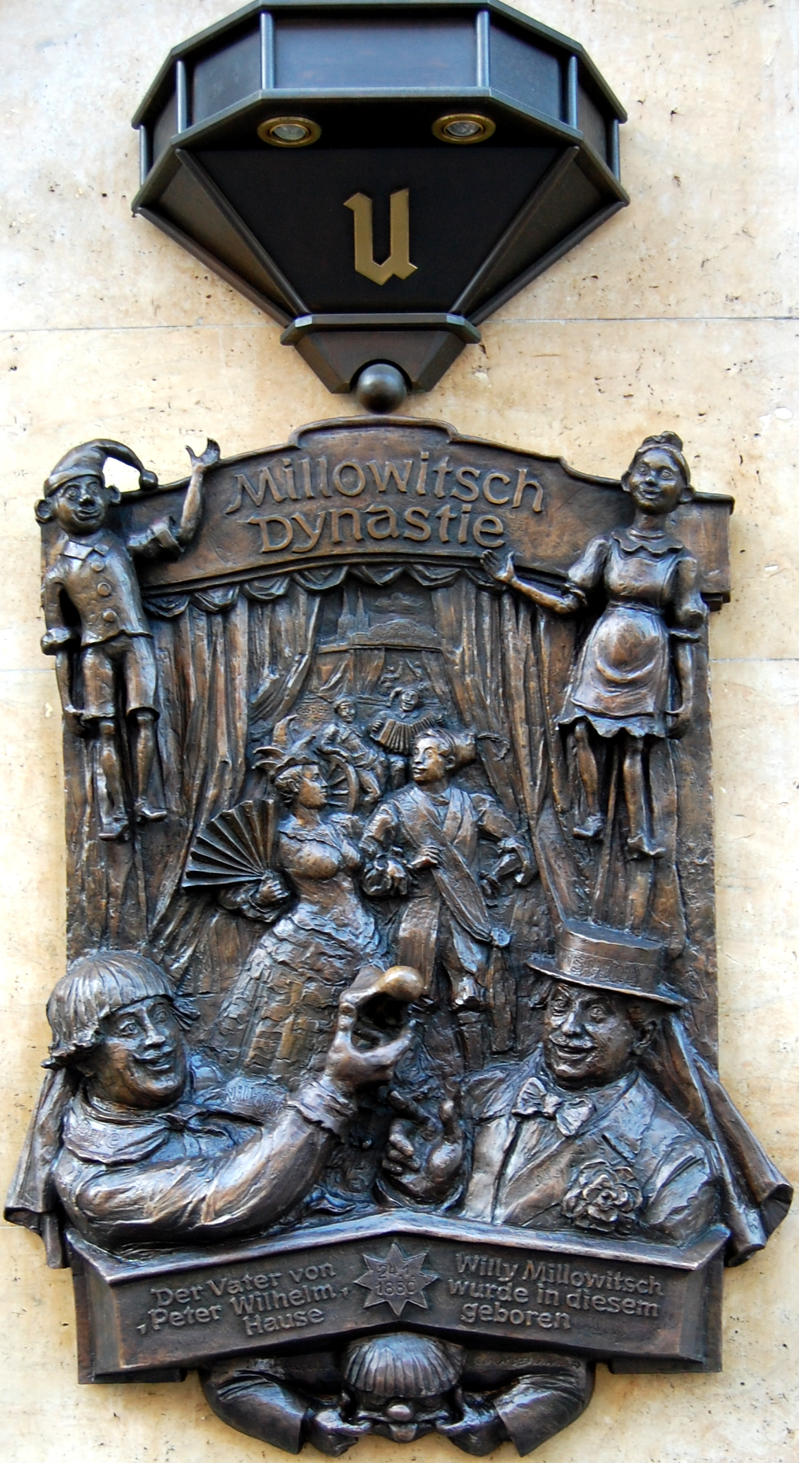 Minnesrelief över Willy Millowitsch på Hausbrauerei Uerige i Düsseldorf, 2007.